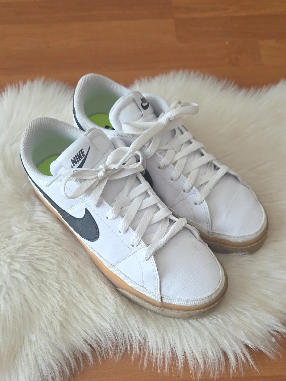 Nike Womens Court Legacy Nature White Sneakers Anthracite Gum 8.5M